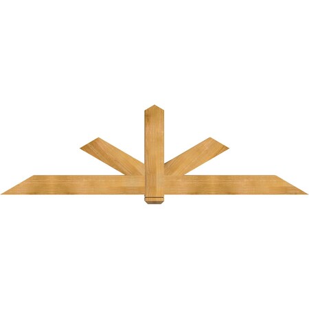 Ekena Millwork Kennewick Rough Sawn Timber Gable Bracket, Western Red Cedar, 96"W x 28"H x 4"D x 6"F, 7/12 Pitch GBW096X28X0406KEN00RWR